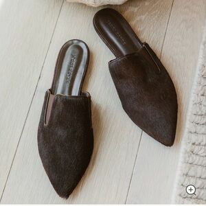 Jenni Kayne Pony Hair mules Chocolate brown 38